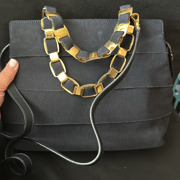 Salvatorre Ferragamo Canvas Handbag with strap - Picture 2 of 11